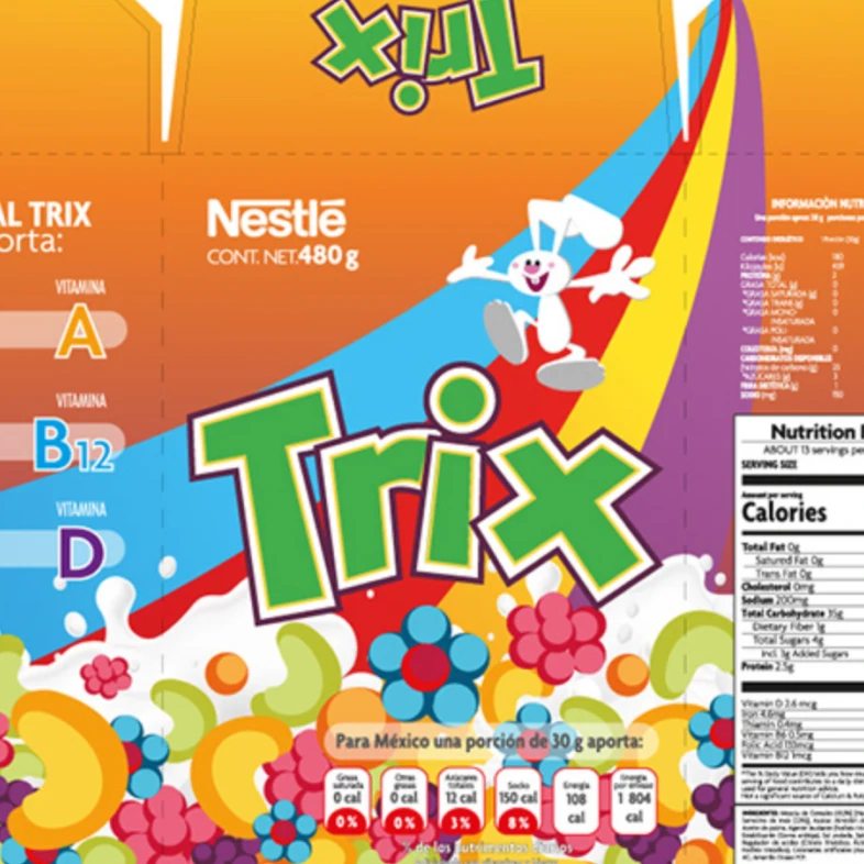 Rediseño empaque Cereal Trix
